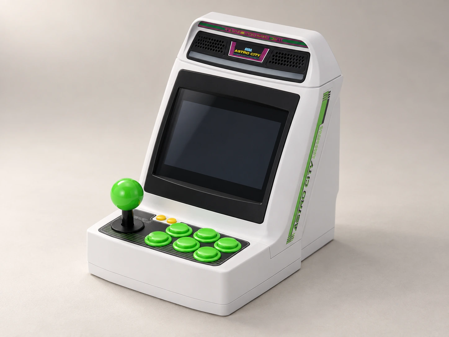 AI-generated studio portrait of Astro City Mini, Japan · original 2020 model.