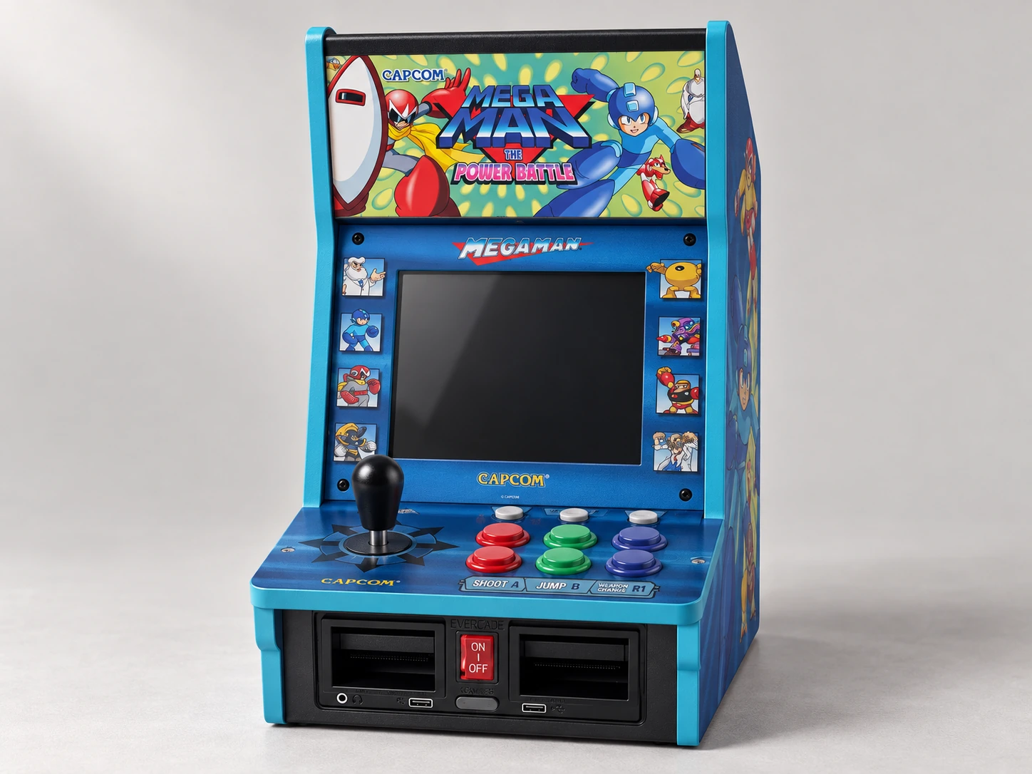AI-generated portrait of the Evercade Alpha Mega Man edition.