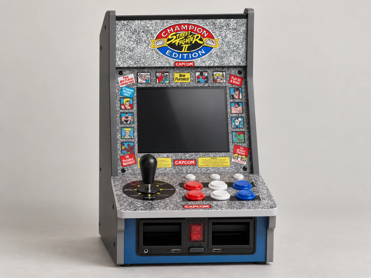 AI-generated portrait of the Evercade Alpha Street Fighter edition.